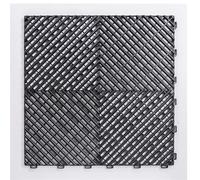 ZMCGNO Losetas entrelazadas for Suelo de Garaje, Alfombrilla for Suelo de lavadero de Coches, losa multifunción, 1,8 cm de Grosor(Black,80pcs)