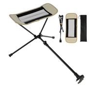 ZMCGNO Reposapiés Plegable portátil for Exteriores, de aleación de Aluminio, retráctil, for Camping, Pesca y Barbacoa.(Khaki)