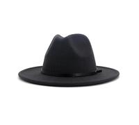 ZMCGNO Wollen Fieltro Fedora Sombrero Otoño Invierno Jazz Panamá Hombres Mujeres Británico Clásico Cumpleaños Festival(Dark Gray)
