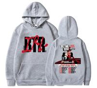 ZMCLZMD Hoodie Banda De Cantantes Big Time Rush 2025 Tour Sudadera con Capucha Artística Estilo Retro Minimalista Top De Pareja para Hombres Y Mujeres-Grey||s