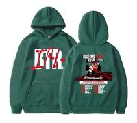 ZMCLZMD Hoodie Banda De Cantantes Big Time Rush 2025 Tour Sudadera con Capucha Artística Estilo Retro Minimalista Top De Pareja para Hombres Y Mujeres-Green||x_l
