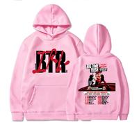 ZMCLZMD Hoodie Banda De Cantantes Big Time Rush 2025 Tour Sudadera con Capucha Artística Estilo Retro Minimalista Top De Pareja para Hombres Y Mujeres-Pink||3X_l