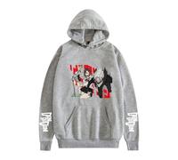 ZMCLZMD Hoodie Sobrenatural Armado Dandadan Dibujos Animados Manga Larga Impresa Deportes Y Ocio Pareja Sudadera con Capucha Unisex-gray3||l