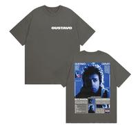 ZMCLZMD Rapper De Manga Corta Gustavo Cerati Bocanada Tour 2025 Merch Camiseta De Moda Hip-Hop Cuatro Temporadas Universal Outfit De Pareja Unisex Adecuado-Dark Grey||m