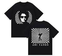 ZMCLZMD Rapper Gustavo Cerati Patrón Impreso Camiseta Cómoda Moda Temporada Universal Pareja Traje Adecuado para Hombres Y Mujeres-Black||3X_l