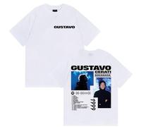 ZMCLZMD Rapper Manga Corta Gustavo Cerati Bocanada Tour Álbum Gráfico Camiseta De Moda Hip-Hop Cuatro Estaciones Universal Pareja Traje Adecuado Unisex-White||s
