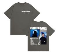 ZMCLZMD Rapper Manga Corta Gustavo Cerati Bocanada Tour Álbum Gráfico Camiseta De Moda Hip-Hop Cuatro Estaciones Universal Pareja Traje Adecuado Unisex-Dark Grey||l