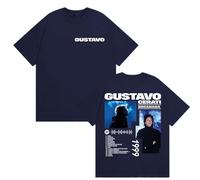 ZMCLZMD Rapper Manga Corta Gustavo Cerati Bocanada Tour Álbum Gráfico Camiseta De Moda Hip-Hop Cuatro Estaciones Universal Pareja Traje Adecuado Unisex-Navy Blue||3X_l