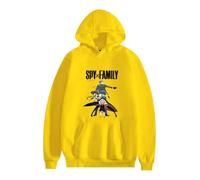 ZMCLZMD Spy X Family Sudadera con Capucha Cartoon Pullover De Manga Larga Kawaii Anya Forger 2D Estampada Hoodie Oversize para Parejas Inspirada Anime Bonita Unisex-Yellow 2||m