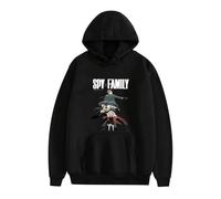 ZMCLZMD Spy X Family Sudadera con Capucha Cartoon Pullover De Manga Larga Kawaii Anya Forger 2D Estampada Hoodie Oversize para Parejas Inspirada Anime Bonita Unisex-Black 2||l