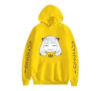 ZMCLZMD Spy X Family Sudadera con Capucha Cartoon Pullover De Manga Larga Kawaii Anya Forger 2D Estampada Hoodie Oversize para Parejas Inspirada Anime Bonita Unisex-Yellow 1||x_l