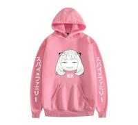 ZMCLZMD Spy X Family Sudadera con Capucha Cartoon Pullover De Manga Larga Kawaii Anya Forger 2D Estampada Hoodie Oversize para Parejas Inspirada Anime Bonita Unisex-Pink1||l