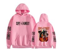 ZMCLZMD Unisex Spy X Family Sudadera con Capucha Ania con Forro Polar Estampados Anime Bonita Y Moderna Hoodie para Hombre Y Mujer-Pink||x_l