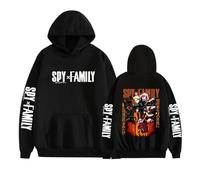 ZMCLZMD Unisex Spy X Family Sudadera con Capucha Ania con Forro Polar Estampados Anime Bonita Y Moderna Hoodie para Hombre Y Mujer-Black||m
