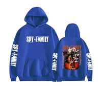 ZMCLZMD Unisex Spy X Family Sudadera con Capucha Ania con Forro Polar Estampados Anime Bonita Y Moderna Hoodie para Hombre Y Mujer-Blue||3X_l