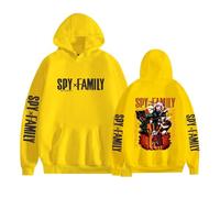 ZMCLZMD Unisex Spy X Family Sudadera con Capucha Ania con Forro Polar Estampados Anime Bonita Y Moderna Hoodie para Hombre Y Mujer-Yellow||l