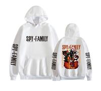 ZMCLZMD Unisex Spy X Family Sudadera con Capucha Ania con Forro Polar Estampados Anime Bonita Y Moderna Hoodie para Hombre Y Mujer-White||4X_l