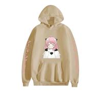 ZMCLZMD Unisex Spy X Family Sudadera con Capucha Anya Forger Cosplay Hoodie Estampada para Mujer Y Hombre Moda Sweatshirt De Manga Larga Pullovers Estampados Anime XXS-4XL-Khaki2||m