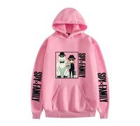 ZMCLZMD Unisex Spy X Family Sudadera con Capucha Anya Forger Sweatshirt con Estampado Anime Hoodie Oversize con Forro Polar para Hombre Y Mujer Tallas XXS-4XL-Pink 1||4X_l