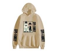 ZMCLZMD Unisex Spy X Family Sudadera con Capucha Anya Forger Sweatshirt con Estampado Anime Hoodie Oversize con Forro Polar para Hombre Y Mujer Tallas XXS-4XL-Khaki 1||m