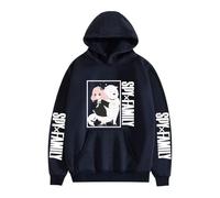 ZMCLZMD Unisex Spy X Family Sudadera con Capucha Anya Forger Sweatshirt con Estampado Anime Hoodie Oversize con Forro Polar para Hombre Y Mujer Tallas XXS-4XL-Navy Blue 1||m