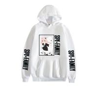 ZMCLZMD Unisex Spy X Family Sudadera con Capucha Anya Forger Sweatshirt con Estampado Anime Hoodie Oversize con Forro Polar para Hombre Y Mujer Tallas XXS-4XL-White 2||XX_l
