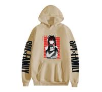 ZMCLZMD Unisex Spy X Family Sudadera con Capucha Cartoon Yor Forger Twilight Pullover De Manga Larga con Estampado Inspirado Anime Bonit para Parejas Oversize Hoodie-Khaki 1||XX_l