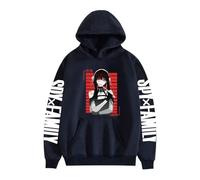 ZMCLZMD Unisex Spy X Family Sudadera con Capucha Cartoon Yor Forger Twilight Pullover De Manga Larga con Estampado Inspirado Anime Bonit para Parejas Oversize Hoodie-Navy Blue 1||XX_s