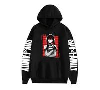ZMCLZMD Unisex Spy X Family Sudadera con Capucha Cartoon Yor Forger Twilight Pullover De Manga Larga con Estampado Inspirado Anime Bonit para Parejas Oversize Hoodie-Black 1||3X_l