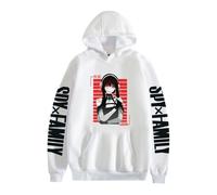 ZMCLZMD Unisex Spy X Family Sudadera con Capucha Cartoon Yor Forger Twilight Pullover De Manga Larga con Estampado Inspirado Anime Bonit para Parejas Oversize Hoodie-White 1||3X_l