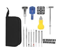 ZMCPODALK 14 Piezas Kit Reparación Relojes, Herramientas Profesionales para Cambio de Batería de Reloj, Ajuste de Correa y Apertura de Fondo con Bolsa de Transporte para Aficionados y Colecc