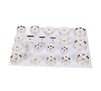 ZMCPODALK Juego de 20 Piezas de Troqueles para Reloj con Adaptador, Herramienta de Cierre de Caja de Reloj de Aleación de Aluminio, Varias Formas y Tamaños para Mantenimiento de Cajas Traser