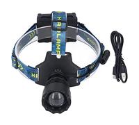 ZMCPODALK Luz frontal LED recargable de 3000 lm y 25 W, linterna de cabeza de alta potencia con zoom, haz de luz de enfoque telescópico y carga rápida tipo C, resistente al agua IPX67, ideal