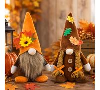 ZMCVOE Decoración de Gnomos de Otoño, Set de 2 Gnomo de otoño de Peluche，B | Figuras de Gnomos de Otoño de peluche, Gnomos de Peluche de Otoño, Decoraciones para Acción de Gracias, Año Nuevo y Navidad