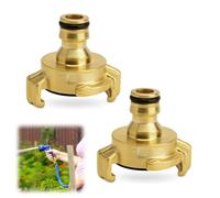 ZMDMAH 2 unidades de acoplamiento rápido de latón, conector de grifo gardena con acoplamiento de garra de 1/2 pulgadas, adaptador de manguera de jardín, acoplamiento rápido para manguera de jardín