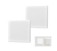 ZMDMAH 2 unidades de tapas de enchufe empotradas de 8,6 × 8,6 cm, color blanco, para enchufes o interruptores no utilizados