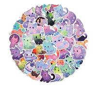 ZMDMAH 50 Pegatinas de Gato Lindo, Calcomanías Grandes Impermeables de Vinilo para Bicicleta, Motocicleta, Graffiti, Monopatín, Portátil, Ordenador, Equipaje - para Niños y Niñas