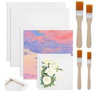 ZMDMAH 6 Pcs Lienzos para Pintar, Canvas para Pintar Bastidor para Lienzo Cuadros para Pintar Marco para Lienzo Lienzos para Pintura, Lienzo Blanco para óleo Acrílico y Mixto Libre de ácido