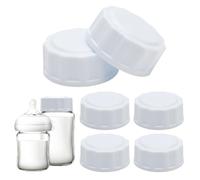 ZMDMAH 6 tapones para biberones de viaje, tapas de botellas Avent de repuesto, compatibles con botellas de boca ancha, color blanco