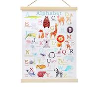 ZMDMAH Abc Poster para Niños 30×40cm Táboa de Iniciais Aprendizaxe Alfabeto Imaxes para Habitación, Guarderíos, Jardines Infantiles, Escuelas Infantiles