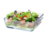 ZMDMAH Fuente de cristal de 0,5 l, 15 x 12 x 4 cm, mini cazuela, pequeña bandeja para hornear, bandeja pequeña de cristal, para 1 persona, apta para horno y microondas