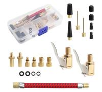 ZMDMAH Juego de 21 adaptadores de válvula de bicicleta con caja de clasificación, adaptador de válvula francesa, adaptador de válvula para bicicleta, kit de reparación para bicicleta, adaptador de