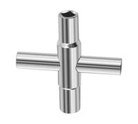 ZMDMAH Llave cuadrada 4 vías milímetro 6,5-9 mm, llave Phillips, grifo, para caja eléctrica, gas, agua, contador eléctrico, gabinete