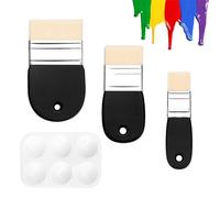 ZMDMAH Pinceles Acuarela, Pinceles Seco Conjunto, Dry Brush Planos Pincele Pintura Acrilica Watercolor Brushes Pincel Oleo Set de Pincel Acuarelas Grande Medio