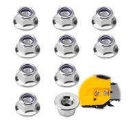 ZMDMAH Tuerca de brida M10 x 1,5 mm, tuercas hexagonales con brida, autoblocantes y dentados de bloqueo, tuercas de brida M10, tuercas de seguridad de rosca fina hexagonal, tuercas de tuercas