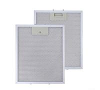 ZMdooreasy 2 filtros de ventilación de aluminio para campana extractora de malla de metal, 414 x 256 x 9 mm, trampa de grasa de 5 capas para campanas extractoras de cocina, filtros de repuesto