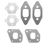 ZMdooreasy 2 juegos de carburador de admisión de motosierra, kit de juntas de silenciador, para Partner P350 350 351, piezas de repuesto de hierro gris con ajuste preciso