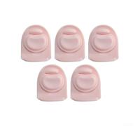 ZMdooreasy 5 tapones de silicona para botellas de agua Owala, juntas de sellado de repuesto para 18 a 40 onzas, a prueba de fugas para senderismo, viajes, gimnasio, gris, negro, azul, rosa, rojo (rosa