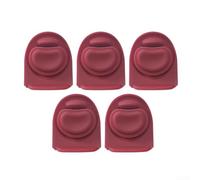 ZMdooreasy 5 tapones de silicona para botellas de agua Owala, juntas de sellado de repuesto para 18 a 40 onzas, a prueba de fugas para senderismo, viajes, gimnasio, gris, negro, azul, rosa, rojo (rojo