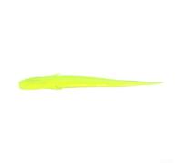 ZMdooreasy 50 señuelos biomiméticos de doble cola suave de 11 cm, 3 g, de PVC, con acción realista para pesca en agua dulce y salada, aparejos de pesca de lubina, perca (amarillo)